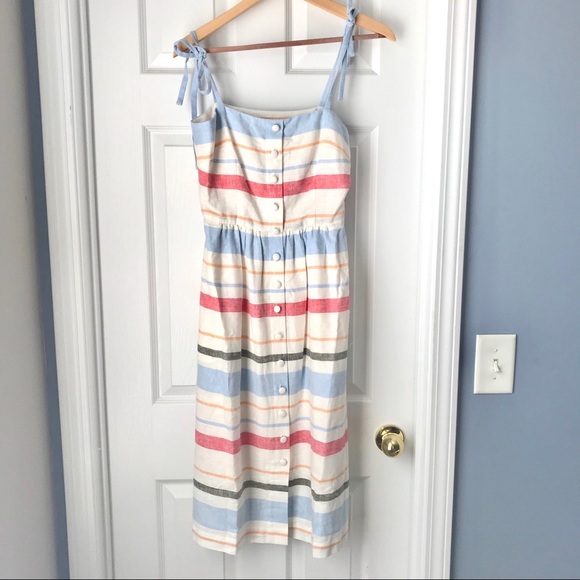 Gal Meets Glam Dresses & Skirts - NWT Gal Meets Glam Striped Linen blend mid…